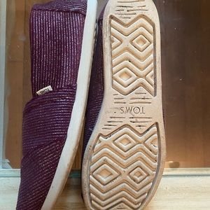 Toms Alpargata Glimmer maroon women’s shoes